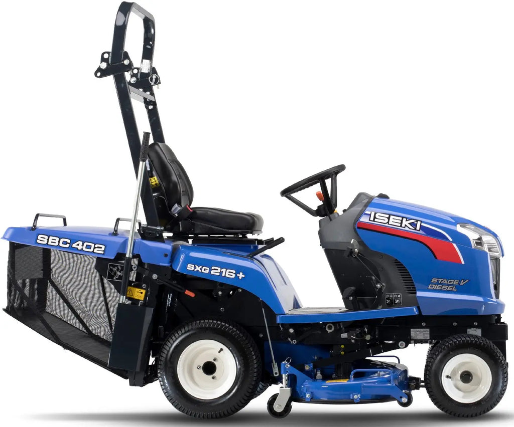 ISEKI SXG 216 H Diesel-Aufsitzmäher mit elektrohydraulischer Fangkorbentleerung