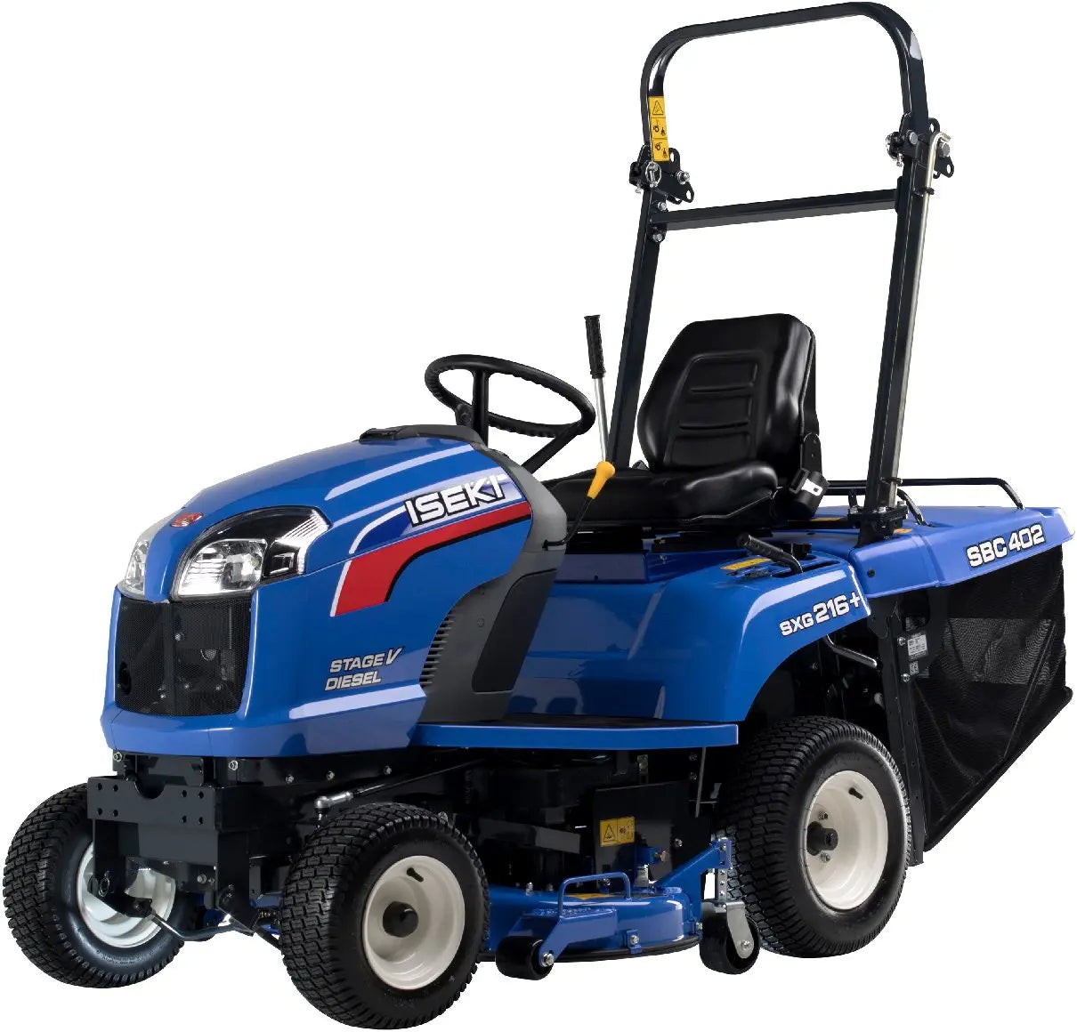 ISEKI SXG 216 M Diesel-Rasentraktor mit mechanischer Grasfangkorbentleerung