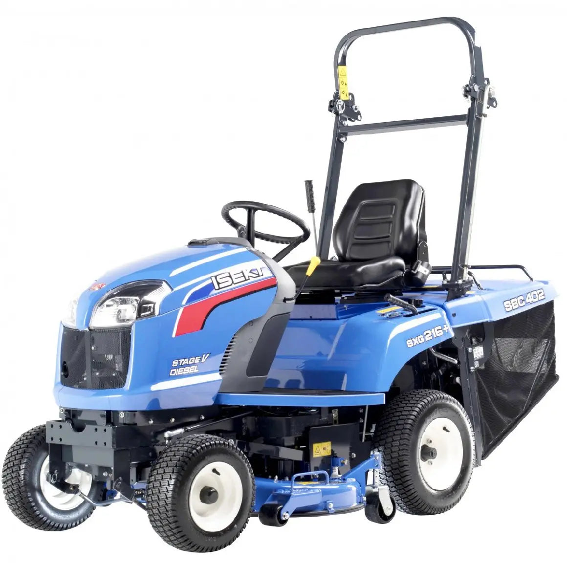 ISEKI SXG 216 M Diesel-Rasentraktor mit mechanischer Grasfangkorbentleerung