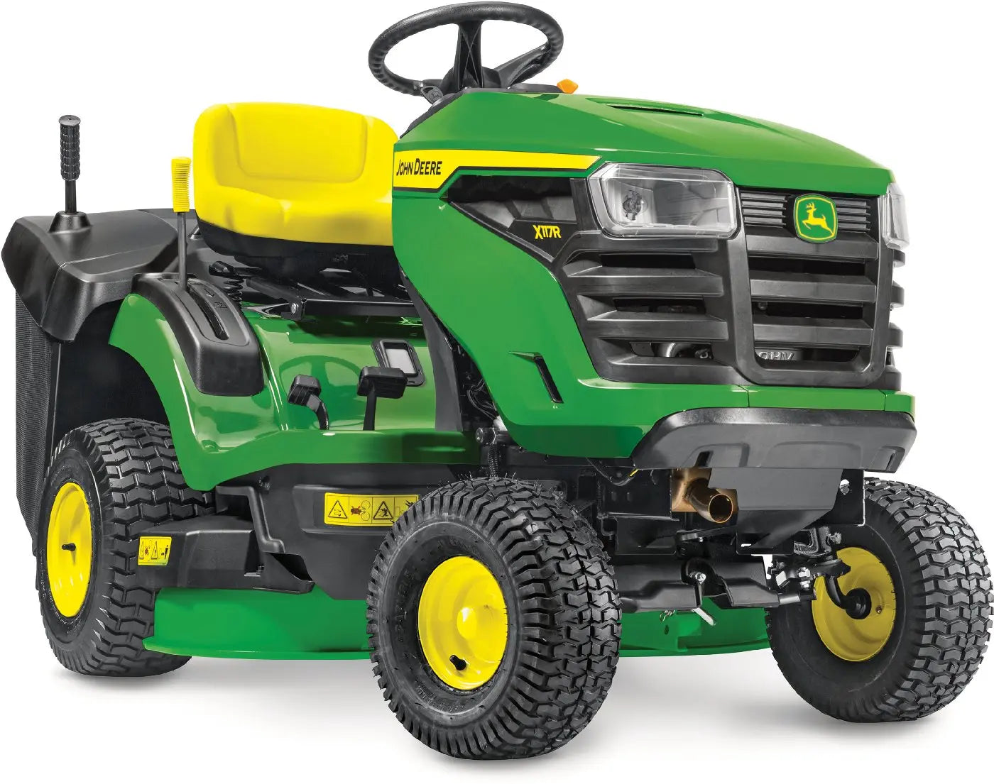 John Deere X117R Rasentraktor mit integriertem Grasfangsystem