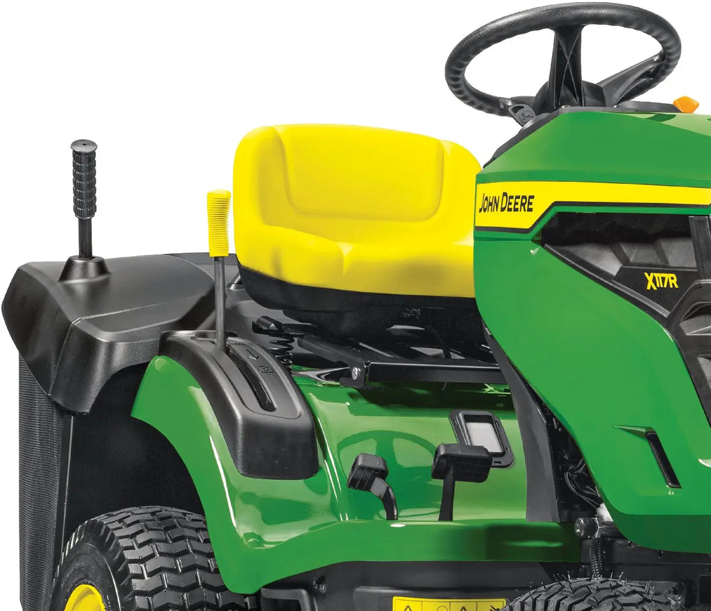 John Deere X117R Rasentraktor mit integriertem Grasfangsystem