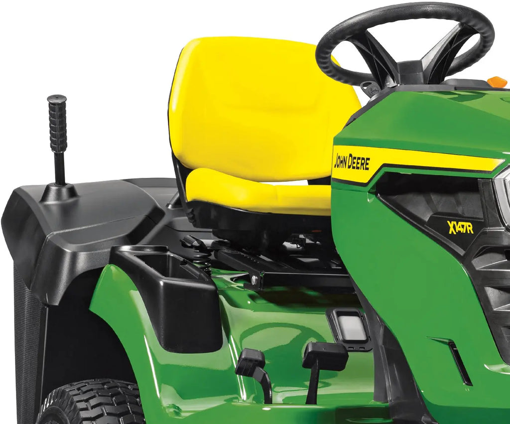 John Deere X147R Rasentraktor – Komfortabler Aufsitzmäher mit 107 cm Mähwerk und 300-Liter-Fangkorb