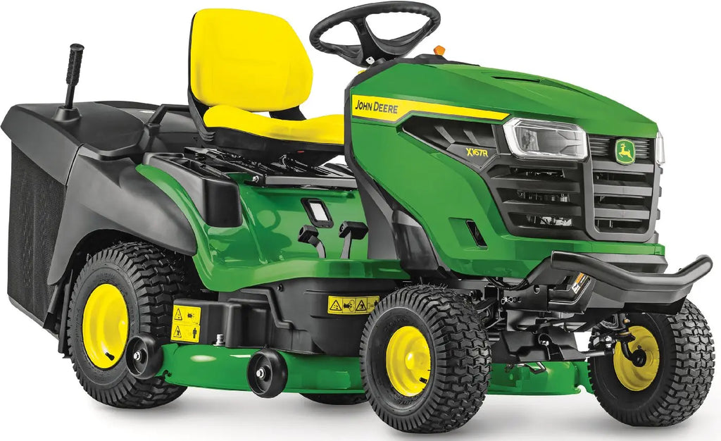 John Deere X167R Aufsitzrasenmäher mit 300-Liter-Fangkorb und Hydrostat-Antrieb