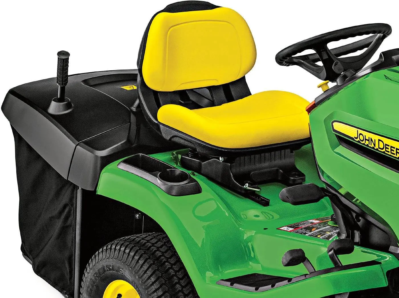 John Deere X350R Rasentraktor mit integriertem Heckfangsystem und hydrostatischem Antrieb