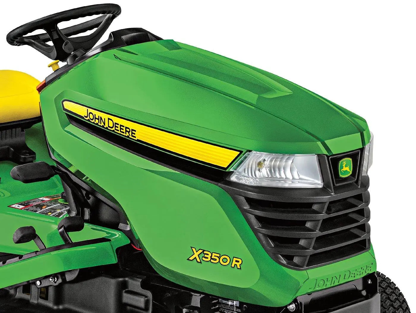 John Deere X350R Rasentraktor mit integriertem Heckfangsystem und hydrostatischem Antrieb