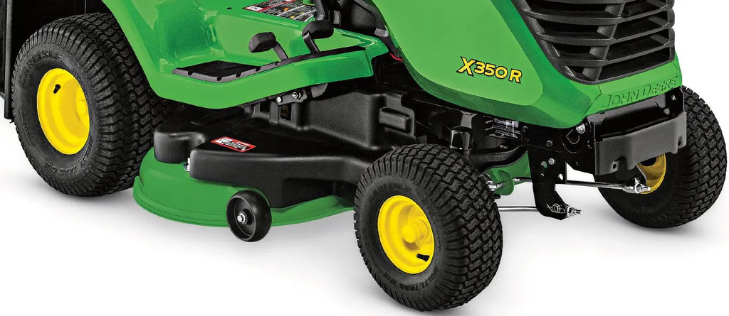 John Deere X350R Rasentraktor mit integriertem Heckfangsystem und hydrostatischem Antrieb