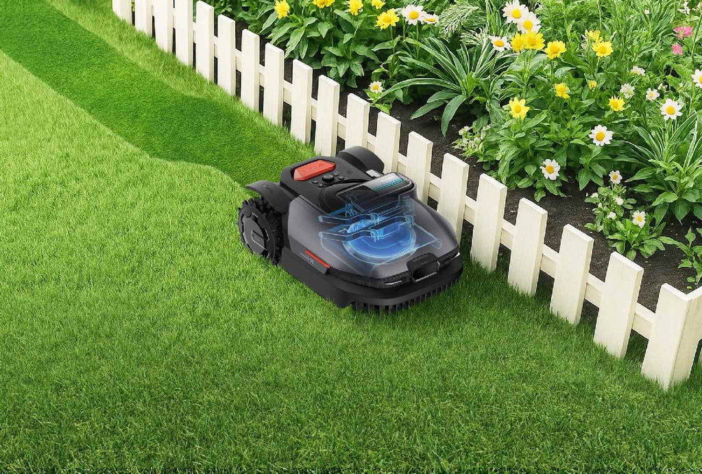 Nexlawn Mähroboter Vidar 800 ohne Begrenzungskabel für mittelgroße Rasenflächen