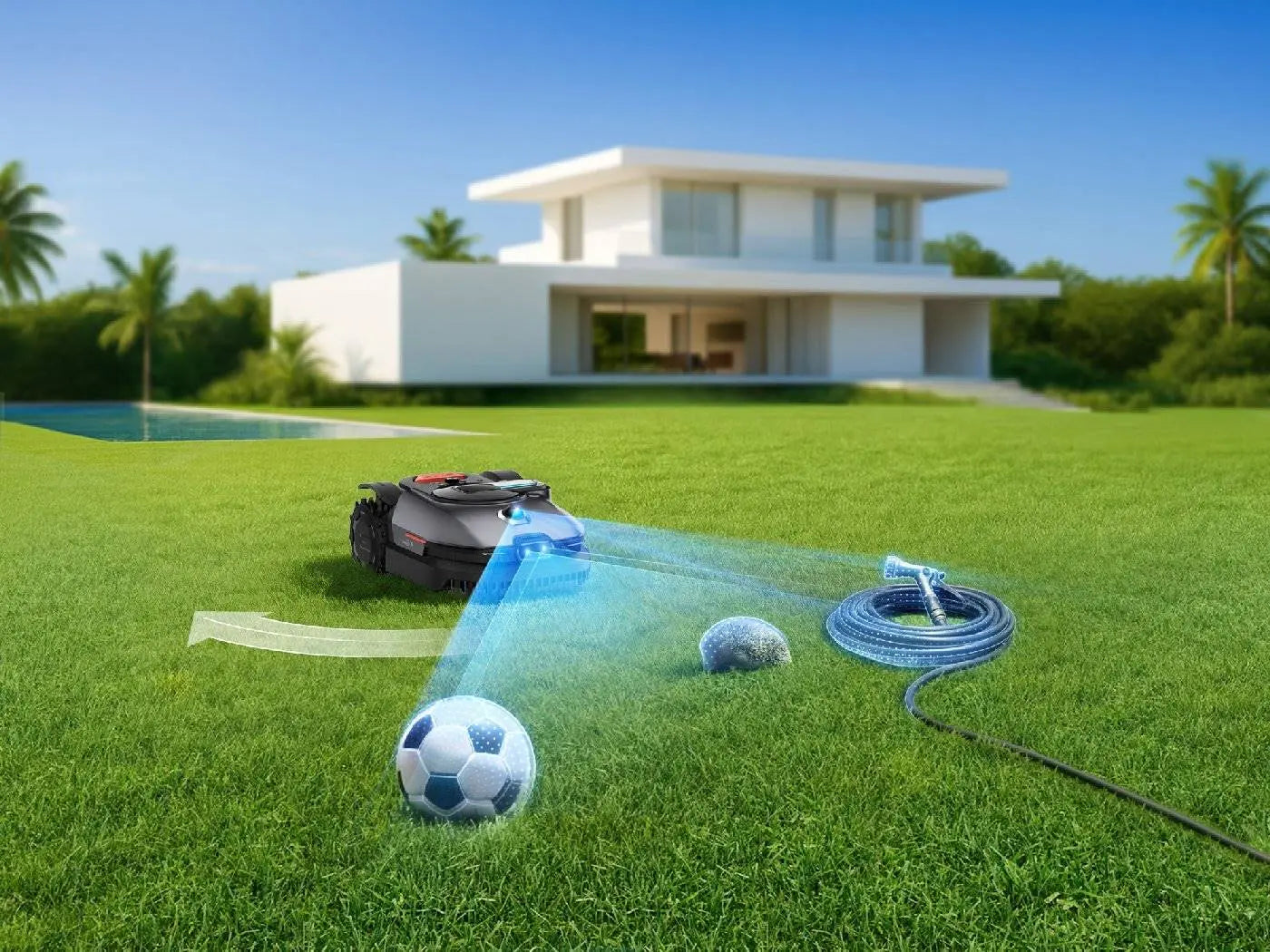 Nexlawn Mähroboter Vidar 800 ohne Begrenzungskabel für mittelgroße Rasenflächen