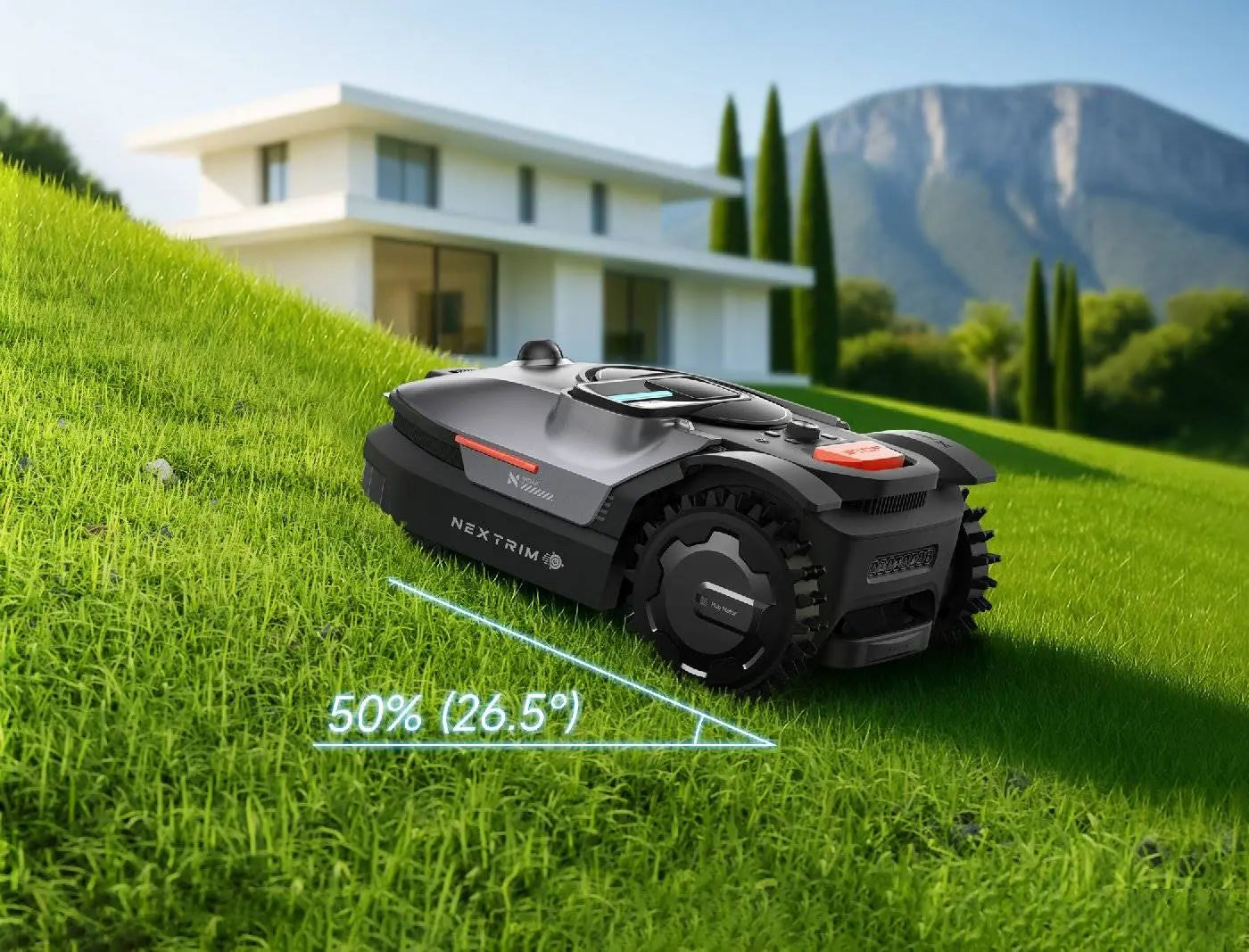 Nexlawn Mähroboter Vidar 800 ohne Begrenzungskabel für mittelgroße Rasenflächen
