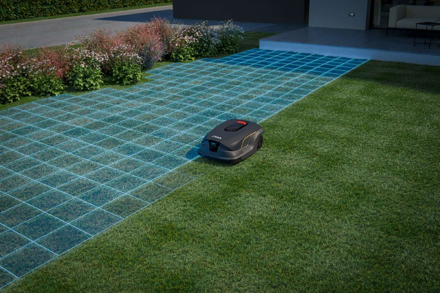 STIGA A 50v Mähroboter ohne Begrenzungskabel für bis zu 5.000 m² inkl. kostenloser Robotergarage