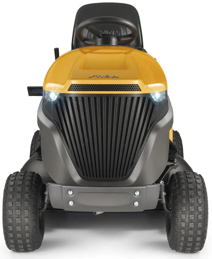 STIGA Estate 7102 W Rasentraktor mit Mulchkit, Anhängerkupplung & Batterieladegerät inklusive