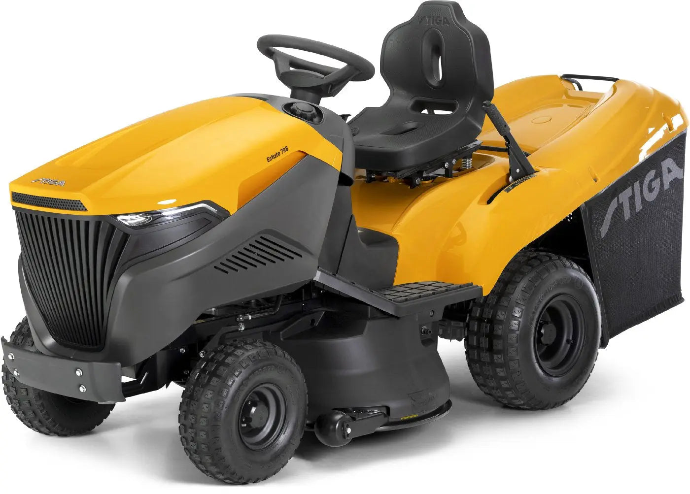 STIGA Estate 798 Rasentraktor mit Mulchkit, Anhängerkupplung & Batterieladegerät
