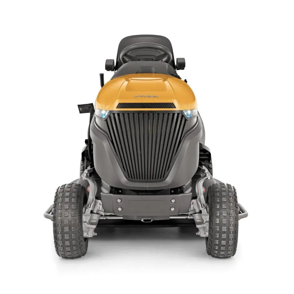 STIGA Estate 9122 WX Allrad-Rasentraktor – inklusive Mulchstopfen, Anhängerkupplung und Batterieladegerät für maximale Vielseitigkeit