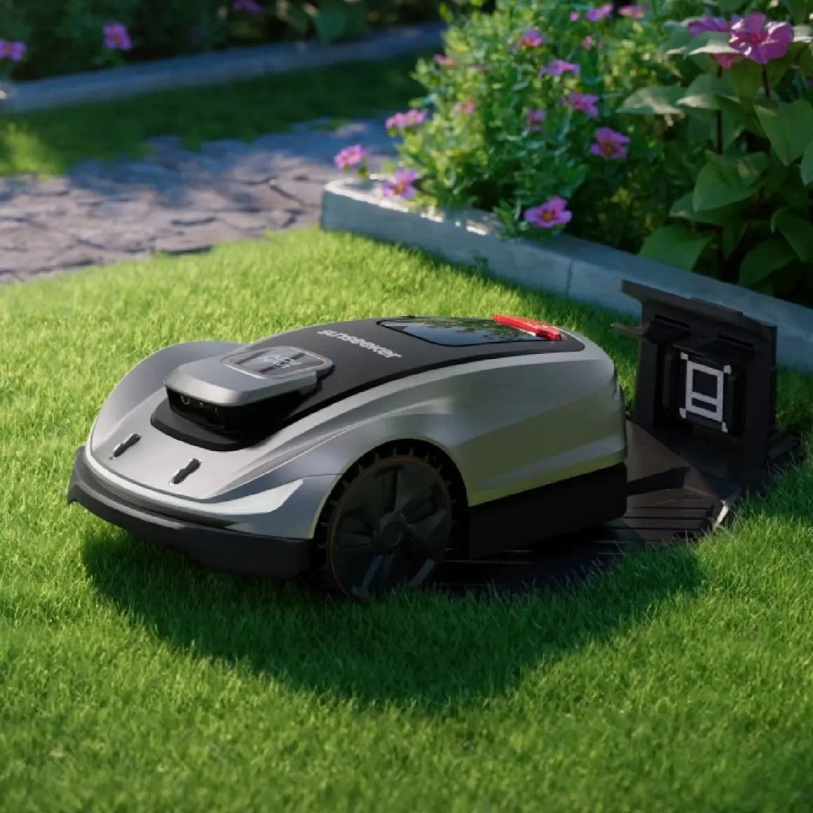 Sunseeker Elite X5 – Mähroboter ohne Begrenzungskabel für große Rasenflächen bis 2.000 m² mit Allradantrieb