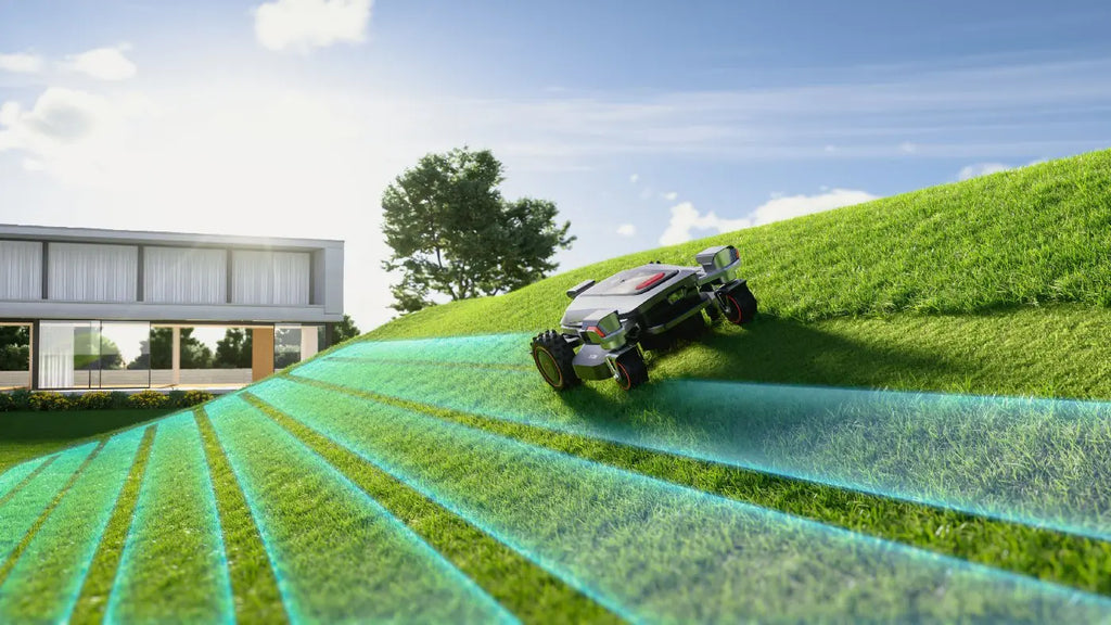 Sunseeker X9 Plus AWD Mähroboter ohne Begrenzungskabel für Sportplätze, Parks und Großflächen