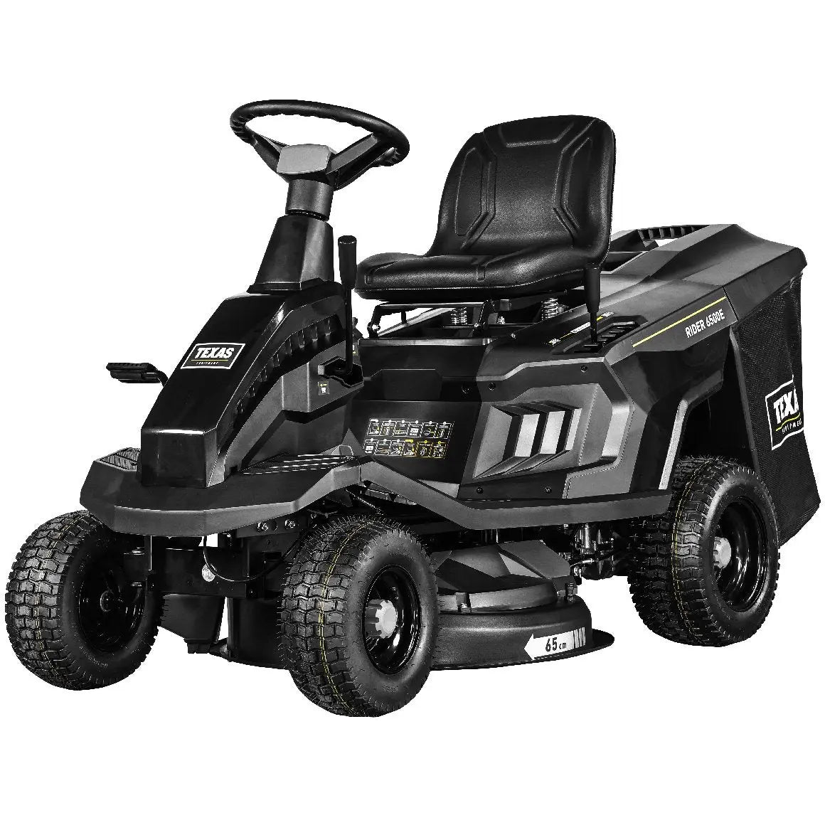 Texas Aufsitzmäher Rider 6500E 3-in-1 mit Fangkorb, Mulchfunktion und Seitenauswurf