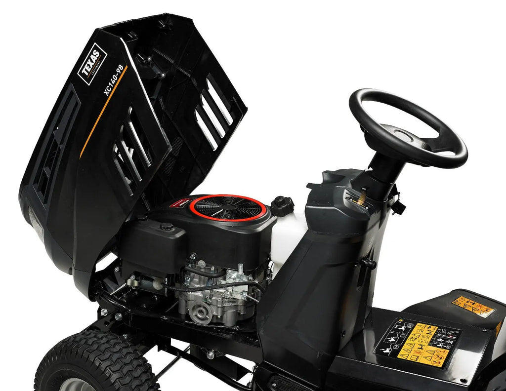 Texas XC140-98H Aufsitzmäher – 98 cm Mähdeck – Hydrostatgetriebe – inkl. Mulchkit – Komfort-Rasentraktor