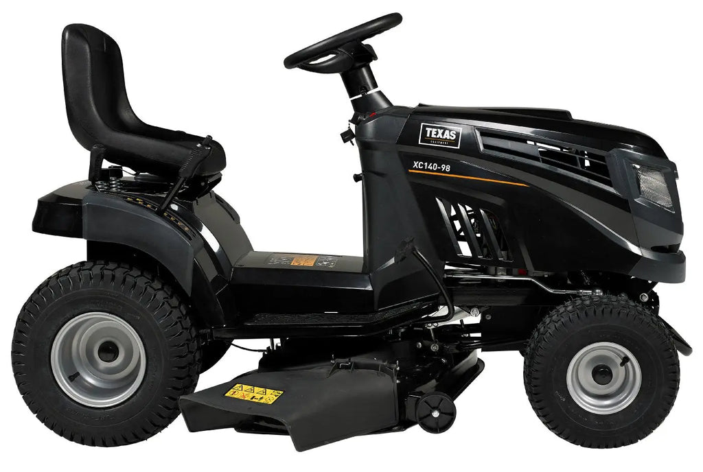 Texas XC140-98 Rasentraktor mit Mulchkit – 98 cm Schnittbreite – 432 cm³ Benzinmotor – Aufsitzmäher