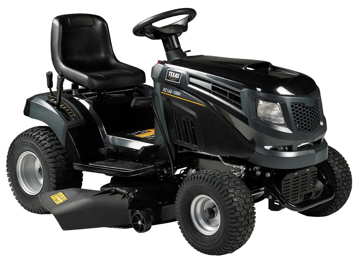 Texas XC160-108H Aufsitzmäher – 108 cm Mähdeck – Hydrostatgetriebe – inkl. Mulchkit – Benzin-Rasentraktor