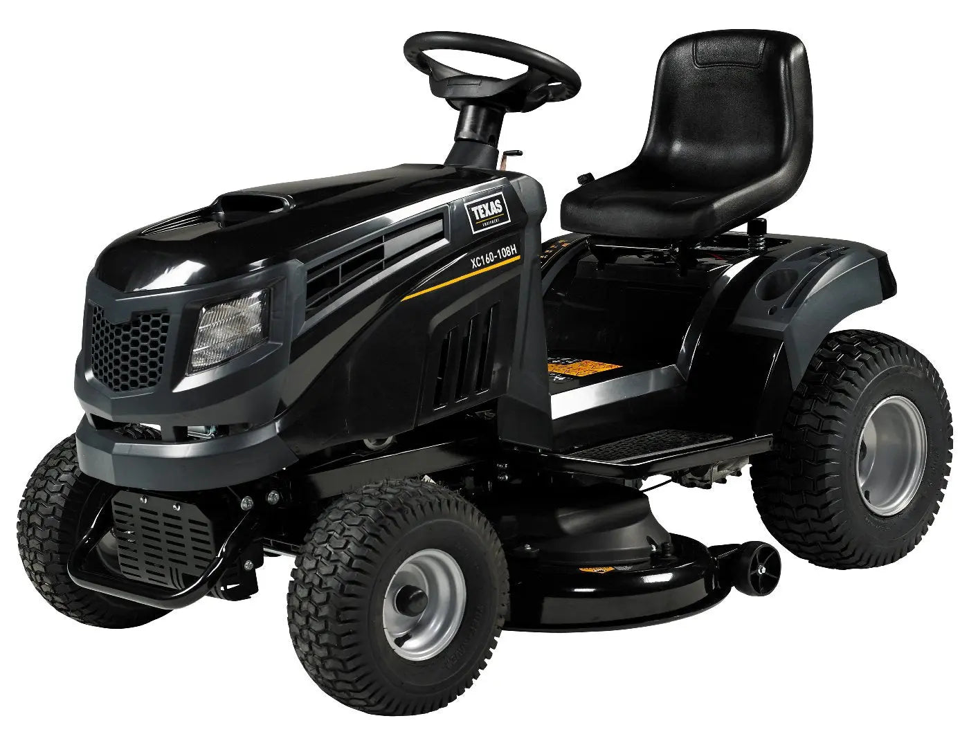 Texas XC160-108H Aufsitzmäher – 108 cm Mähdeck – Hydrostatgetriebe – inkl. Mulchkit – Benzin-Rasentraktor